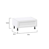 Hugo&Borg Riviera 30-in W x 14.5-in H x 24-in D Bright White 1-Drawer Base Fully Assembled Cabinet