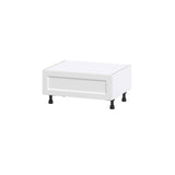 Hugo&Borg Riviera 30-in W x 14.5-in H x 24-in D Bright White 1-Drawer Base Fully Assembled Cabinet