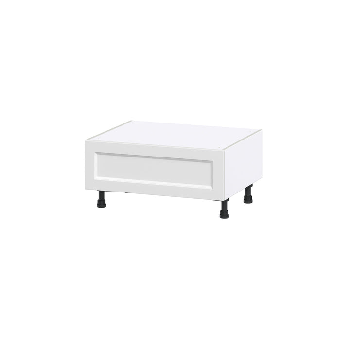 Hugo&Borg Riviera 30-in W x 14.5-in H x 24-in D Bright White 1-Drawer Base Fully Assembled Cabinet