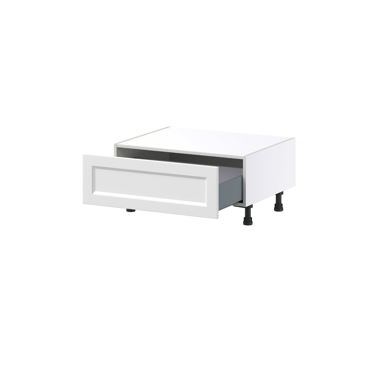 Hugo&Borg Riviera 30-in W x 14.5-in H x 24-in D Bright White 1-Drawer Base Fully Assembled Cabinet