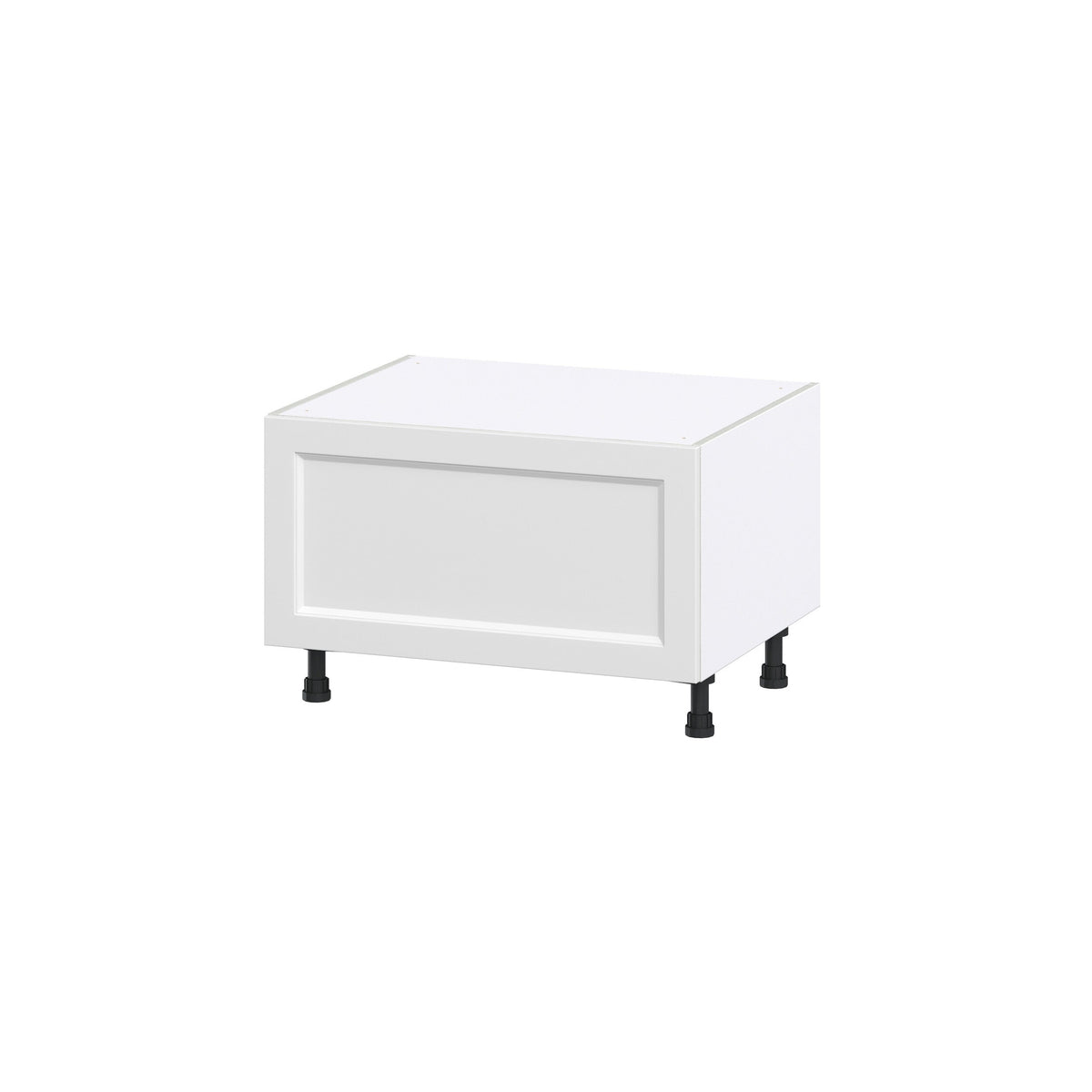 Hugo&Borg Riviera 30-in W x 19.5-in H x 24-in D Bright White 1-Drawer Base Fully Assembled Cabinet