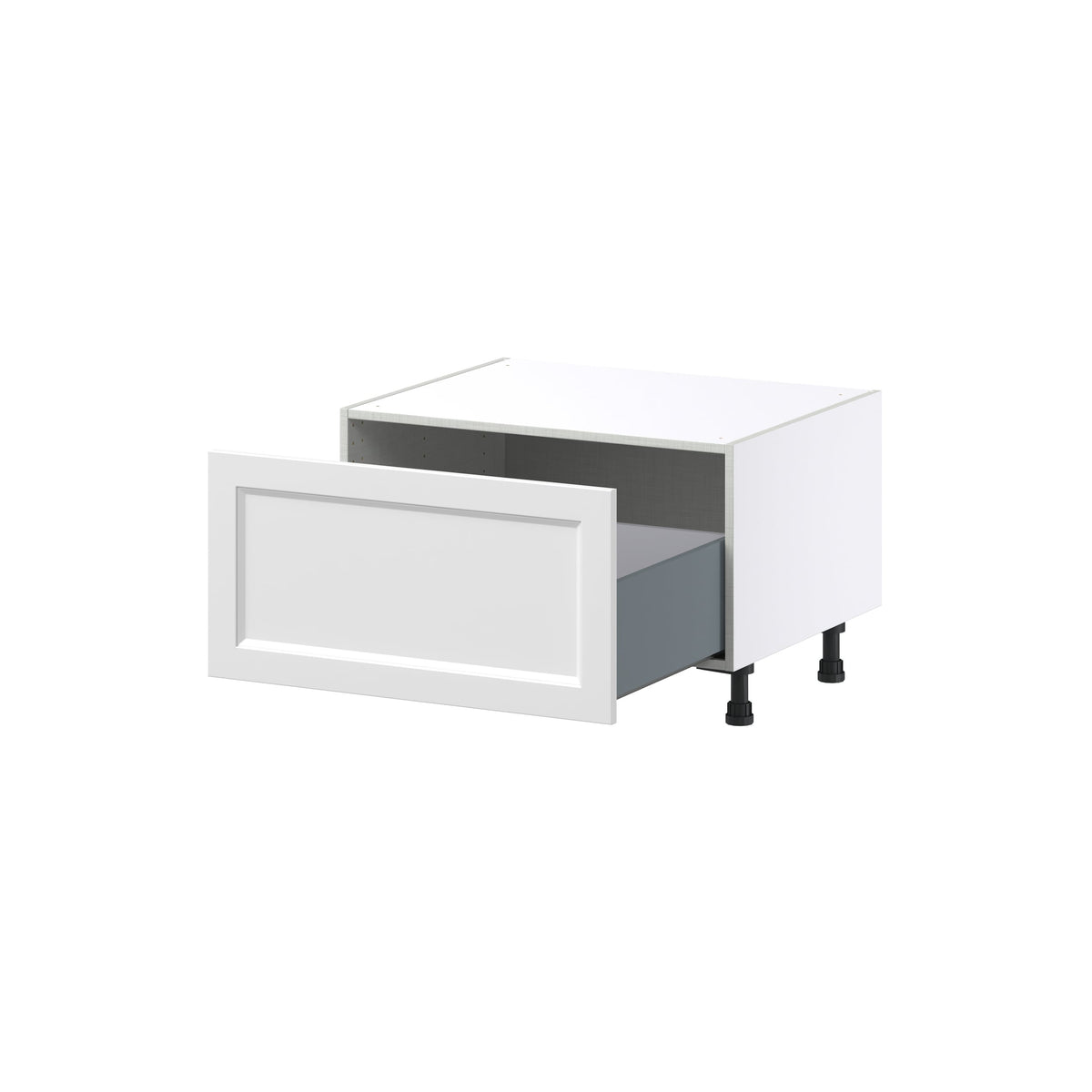 Hugo&Borg Riviera 30-in W x 19.5-in H x 24-in D Bright White 1-Drawer Base Fully Assembled Cabinet