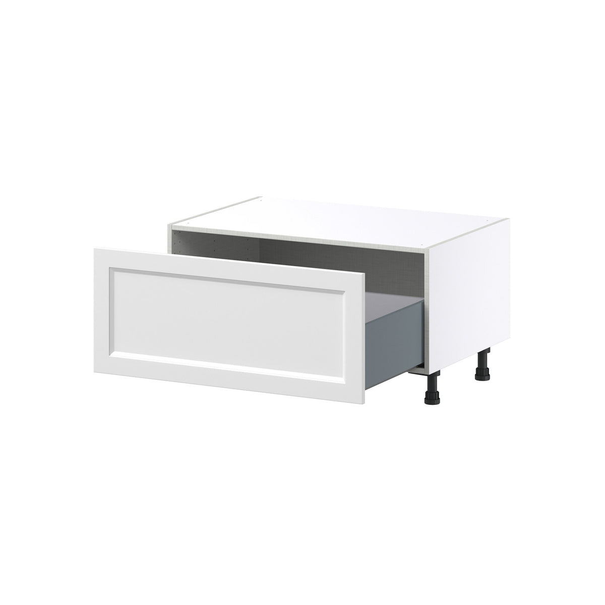 Hugo&Borg Riviera 36-in W x 19.5-in H x 24-in D Bright White 1-Drawer Base Fully Assembled Cabinet