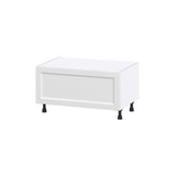 Hugo&Borg Riviera 36-in W x 19.5-in H x 24-in D Bright White 1-Drawer Base Fully Assembled Cabinet