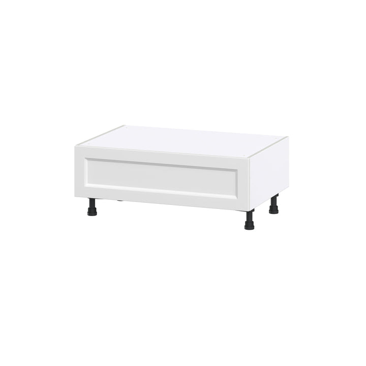 Hugo&Borg Riviera 36-in W x 14.5-in H x 24-in D Bright White 1-Drawer Base Fully Assembled Cabinet