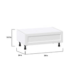 Hugo&Borg Riviera 36-in W x 14.5-in H x 24-in D Bright White 1-Drawer Base Fully Assembled Cabinet