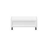 Hugo&Borg Riviera 36-in W x 14.5-in H x 24-in D Bright White 1-Drawer Base Fully Assembled Cabinet