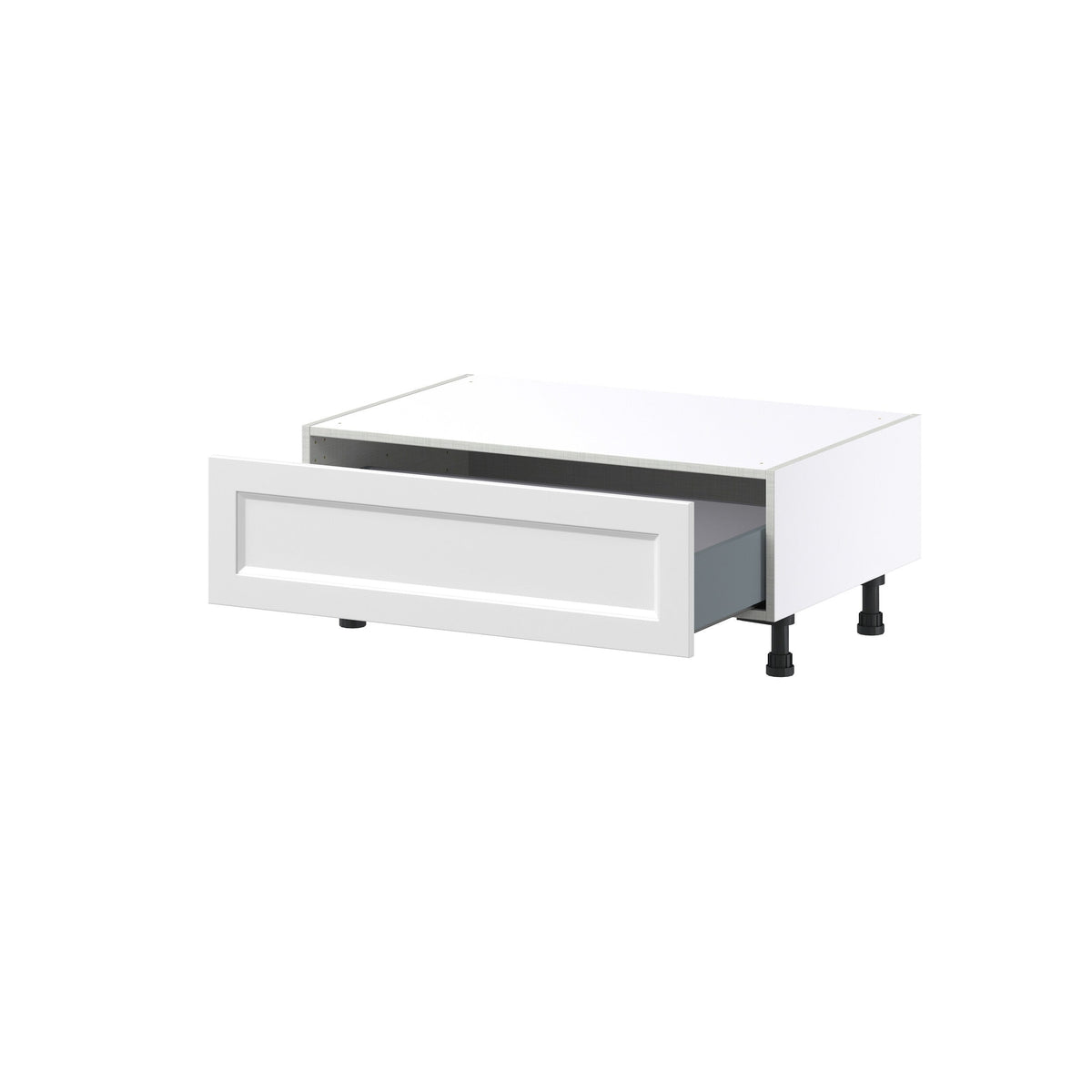 Hugo&Borg Riviera 36-in W x 14.5-in H x 24-in D Bright White 1-Drawer Base Fully Assembled Cabinet