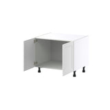 Hugo&Borg Riviera 30-in W x 24.5-in H x 24-in D Bright White Sink Base Fully Assembled Cabinet (Recessed Panel Shaker Style)