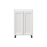 Hugo&Borg Riviera 24-in W x 34.5-in H x 14-in D Bright White 3-Drawers Base Fully Assembled Cabinet (Recessed Panel Shaker Style)