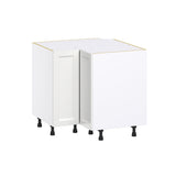 Hugo&Borg Riviera 36-in W x 34.5-in H x 24-in D Bright White Lazy Susan Corner Base Fully Assembled Cabinet (Recessed Panel Shaker Style)