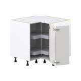 Hugo&Borg Riviera 36-in W x 34.5-in H x 24-in D Bright White Lazy Susan Corner Base Fully Assembled Cabinet (Recessed Panel Shaker Style)