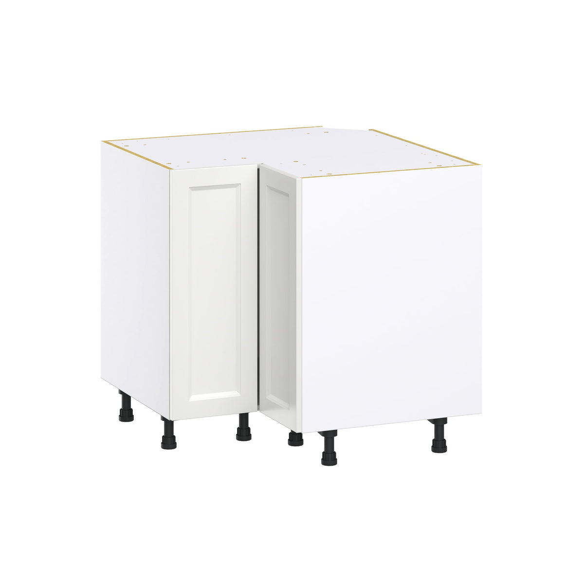 Hugo&Borg Riviera 36-in W x 34.5-in H x 24-in D Bright White Blind Corner Base Fully Assembled Cabinet (Recessed Panel Shaker Style)