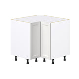 Hugo&Borg Riviera 36-in W x 34.5-in H x 24-in D Bright White Blind Corner Base Fully Assembled Cabinet (Recessed Panel Shaker Style)