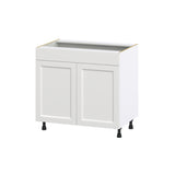 Hugo&Borg Riviera 36-in W x 34.5-in H x 24-in D Bright White Base Fully Assembled Cabinet (Recessed Panel Shaker Door Style)