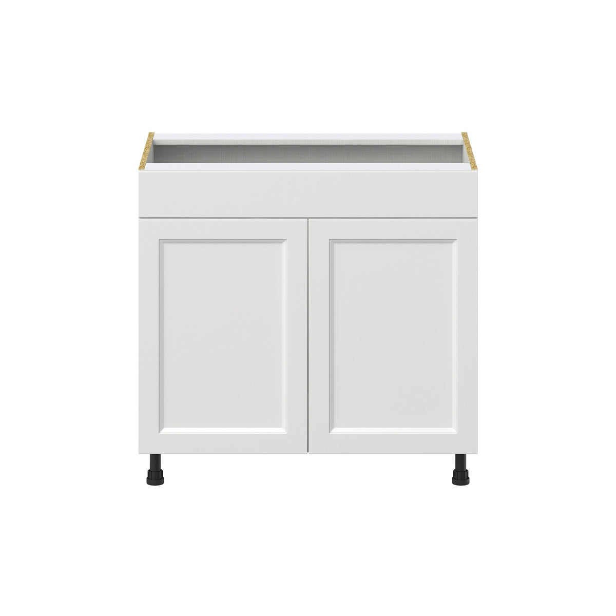 Hugo&Borg Riviera 36-in W x 34.5-in H x 24-in D Bright White Base Fully Assembled Cabinet (Recessed Panel Shaker Door Style)