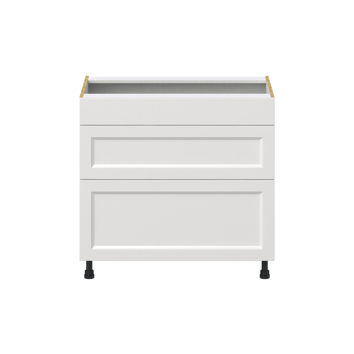 Hugo&Borg Riviera 36-in W x 34.5-in H x 24-in D Bright White 2-Drawer Base Fully Assembled Cabinet