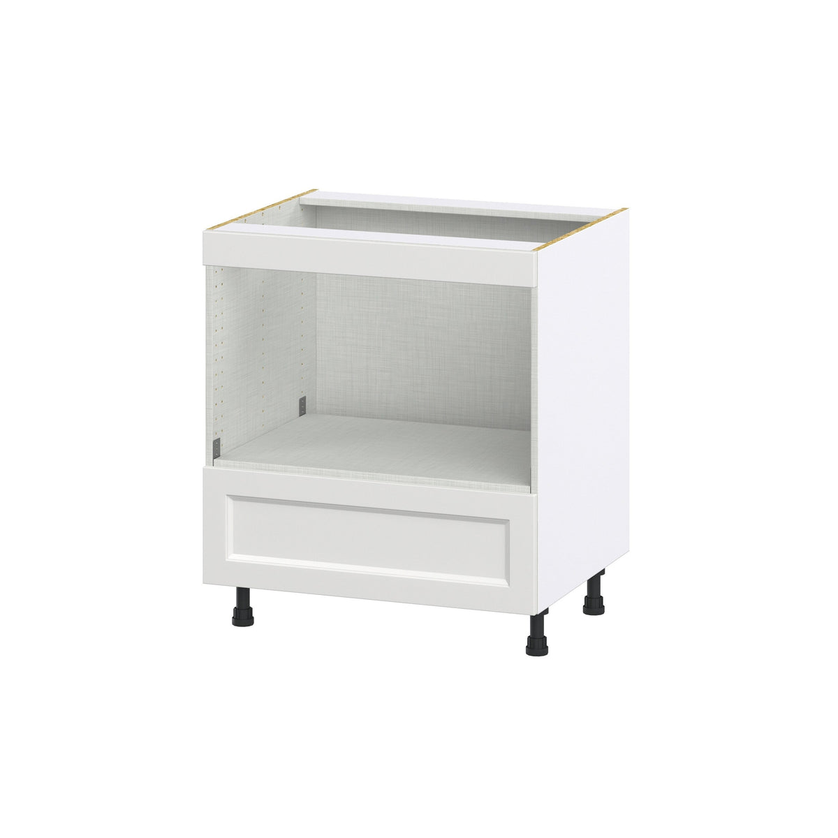 Hugo&Borg Riviera 30-in W x 34.5-in H x 24-in D Bright White 1-Drawer Microwave Base Fully Assembled Cabinet