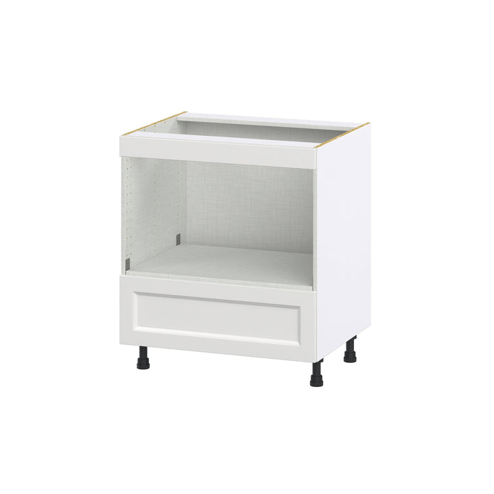 Hugo&Borg Riviera 30-in W x 34.5-in H x 24-in D Bright White 1-Drawer Microwave Base Fully Assembled Cabinet