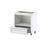 Hugo&Borg Riviera 30-in W x 34.5-in H x 24-in D Bright White 1-Drawer Microwave Base Fully Assembled Cabinet