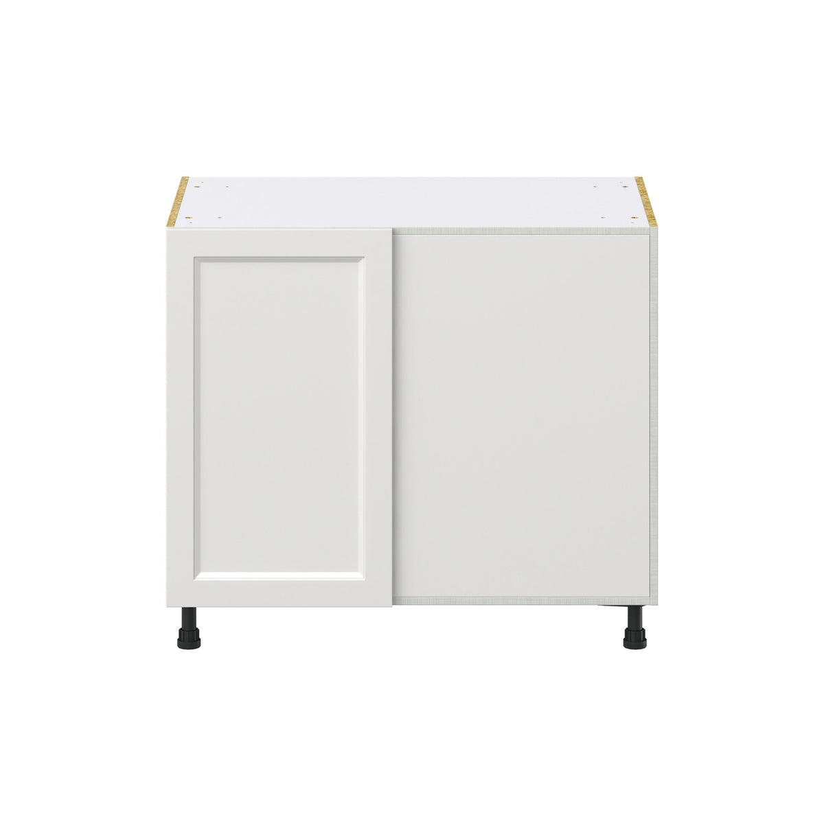 Hugo&Borg Riviera 39-in W x 34.5-in H x 24-in D Bright White Blind Corner Base Fully Assembled Cabinet (Recessed Panel Shaker Style)