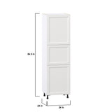 Hugo&Borg Riviera 24-in W x 84.5-in H x 24-in D Bright White Pantry Fully Assembled Cabinet (Recessed Panel Shaker Door Style)