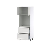 Hugo&Borg Riviera 30-in W x 84.5-in H x 24-in D Bright White 2-Drawers Single Oven Base Fully Assembled Cabinet (Recessed Panel Shaker Style)