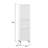 Hugo&Borg Riviera 24-in W x 89.5-in H x 24-in D Bright White Pantry Fully Assembled Cabinet (Recessed Panel Shaker Door Style)