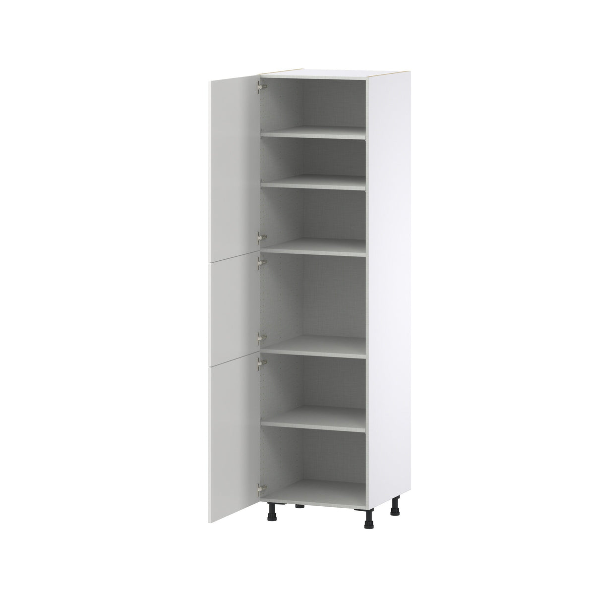 Hugo&Borg Riviera 24-in W x 89.5-in H x 24-in D Bright White Pantry Fully Assembled Cabinet (Recessed Panel Shaker Door Style)