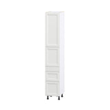 Hugo&Borg Riviera 15-in W x 89.5-in H x 24-in D Bright White 3-Drawers Pantry Fully Assembled Cabinet (Recessed Panel Shaker Style)