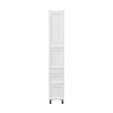 Hugo&Borg Riviera 15-in W x 89.5-in H x 24-in D Bright White 3-Drawers Pantry Fully Assembled Cabinet (Recessed Panel Shaker Style)