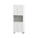 Hugo&Borg Riviera 30-in W x 84.5-in H x 24-in D Bright White Microwave Base Fully Assembled Cabinet (Recessed Panel Shaker Style)