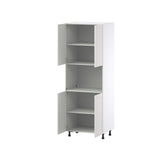 Hugo&Borg Riviera 30-in W x 84.5-in H x 24-in D Bright White Microwave Base Fully Assembled Cabinet (Recessed Panel Shaker Style)