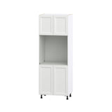 Hugo&Borg Riviera 30-in W x 84.5-in H x 24-in D Bright White Single Oven Base Fully Assembled Cabinet (Recessed Panel Shaker Style)