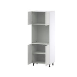 Hugo&Borg Riviera 30-in W x 84.5-in H x 24-in D Bright White Single Oven Base Fully Assembled Cabinet (Recessed Panel Shaker Style)