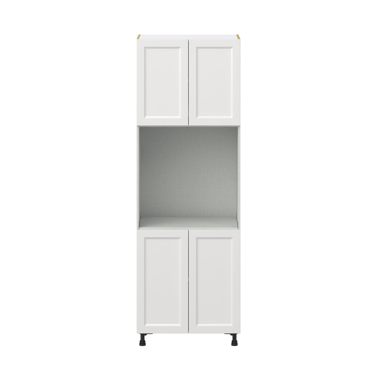 Hugo&Borg Riviera 30-in W x 89.5-in H x 24-in D Bright White Single Oven Base Fully Assembled Cabinet (Recessed Panel Shaker Style)