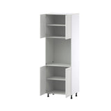 Hugo&Borg Riviera 30-in W x 89.5-in H x 24-in D Bright White Single Oven Base Fully Assembled Cabinet (Recessed Panel Shaker Style)