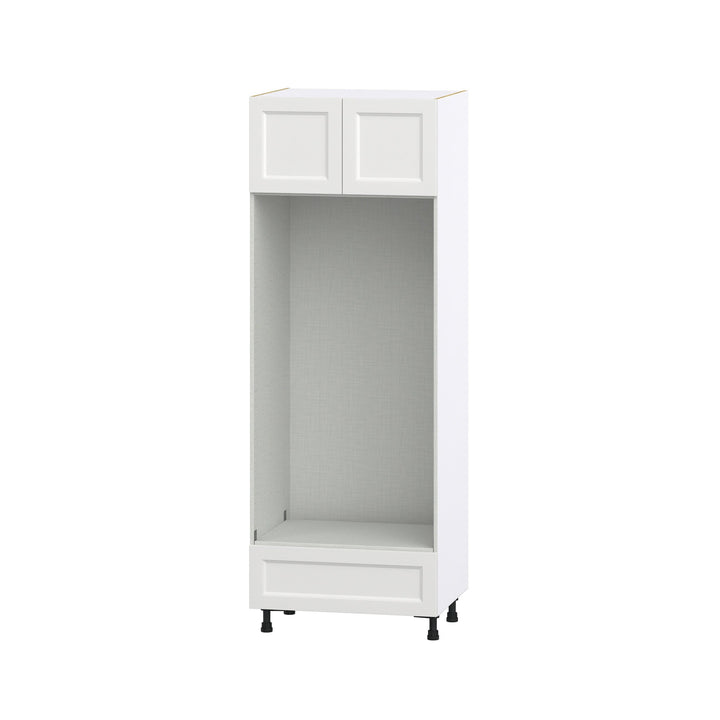 Hugo&Borg Riviera 30-in W x 84.5-in H x 24-in D Bright White 1-Drawer Double Oven Base Fully Assembled Cabinet (Recessed Panel Shaker Style)