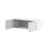 Hugo&Borg Riviera 30-in W x 10-in H x 14-in D Bright White Wall Fully Assembled Cabinet (Recessed Panel Shaker Door Style)