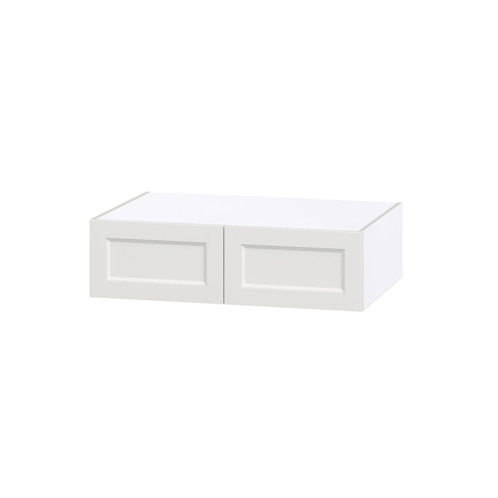 Hugo&Borg Riviera 36-in W x 10-in H x 24-in D Bright White Wall Fully Assembled Cabinet (Recessed Panel Shaker Door Style)