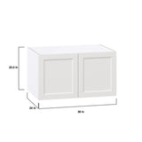 Hugo&Borg Riviera 36-in W x 20-in H x 24-in D Bright White Wall Fully Assembled Cabinet (Recessed Panel Shaker Door Style)