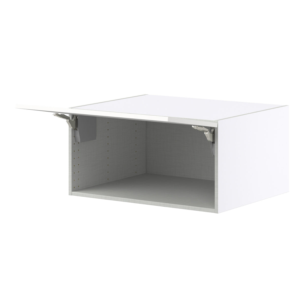 Hugo&Borg Riviera 30-in W x 15-in H x 24-in D Bright White Wall Fully Assembled Cabinet (Recessed Panel Shaker Door Style)