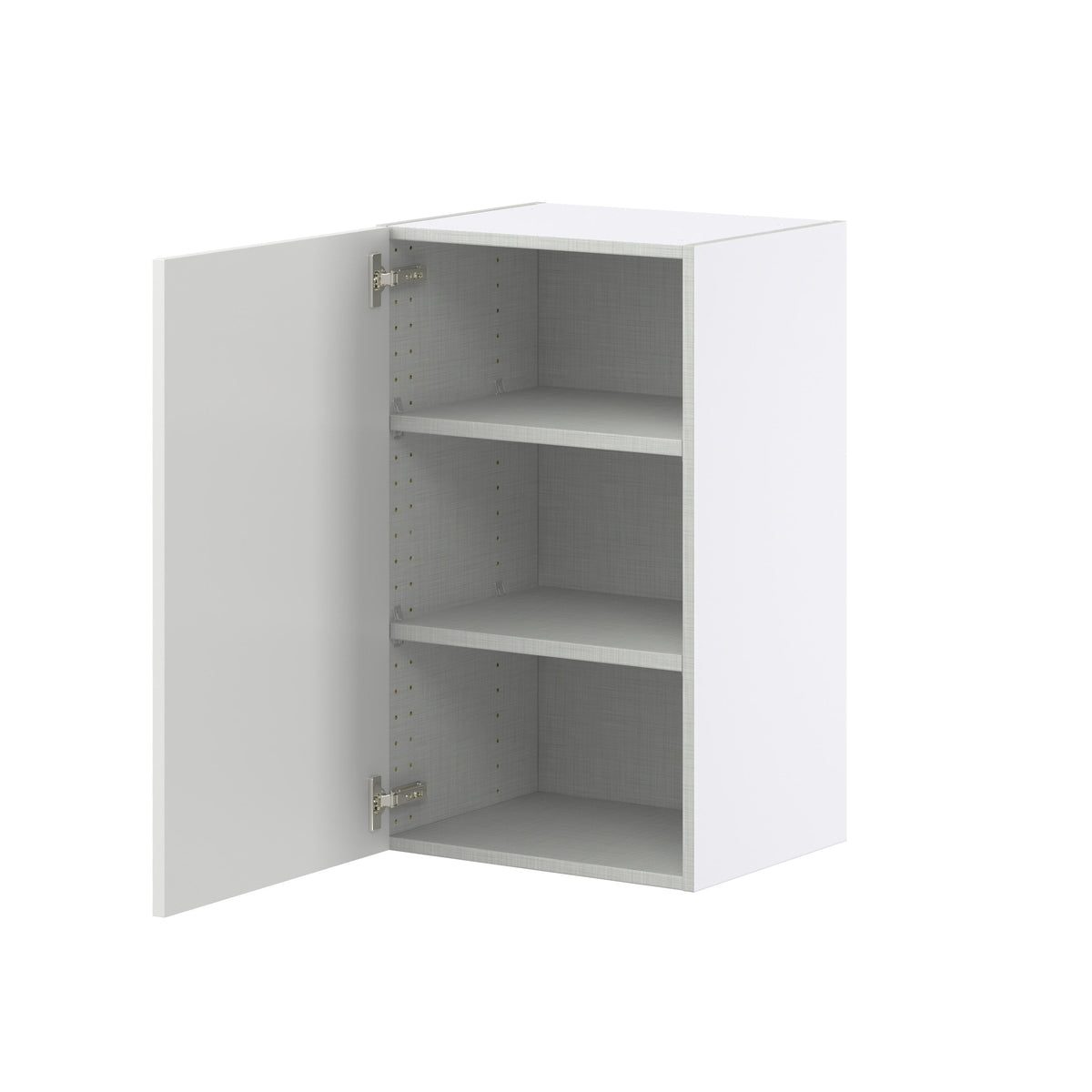 Hugo&Borg Riviera 18-in W x 30-in H x 14-in D Bright White Wall Fully Assembled Cabinet (Recessed Panel Shaker Door Style)
