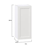 Hugo&Borg Riviera 15-in W x 35-in H x 14-in D Bright White Wall Fully Assembled Cabinet (Recessed Panel Shaker Door Style)