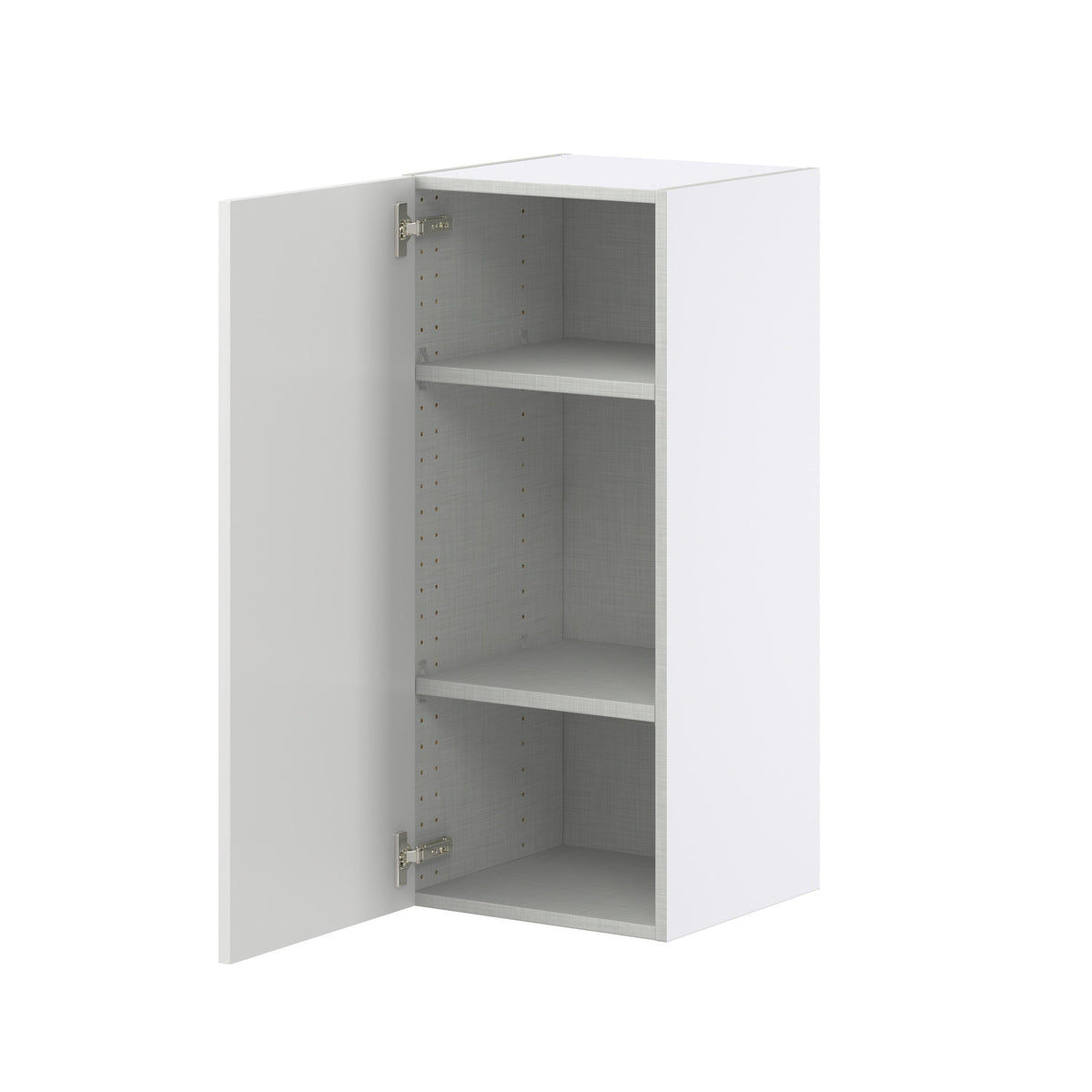 Hugo&Borg Riviera 15-in W x 35-in H x 14-in D Bright White Wall Fully Assembled Cabinet (Recessed Panel Shaker Door Style)
