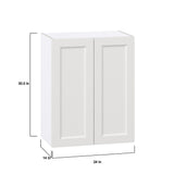 Hugo&Borg Riviera 24-in W x 30-in H x 14-in D Bright White Wall Fully Assembled Cabinet (Recessed Panel Shaker Door Style)