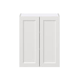 Hugo&Borg Riviera 24-in W x 30-in H x 14-in D Bright White Wall Fully Assembled Cabinet (Recessed Panel Shaker Door Style)