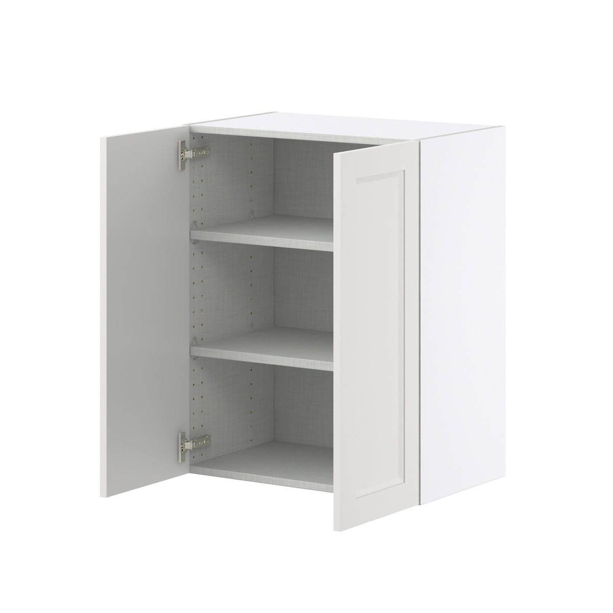 Hugo&Borg Riviera 24-in W x 30-in H x 14-in D Bright White Wall Fully Assembled Cabinet (Recessed Panel Shaker Door Style)