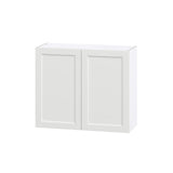 Hugo&Borg Riviera 36-in W x 30-in H x 14-in D Bright White Wall Fully Assembled Cabinet (Recessed Panel Shaker Door Style)