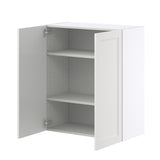 Hugo&Borg Riviera 30-in W x 35-in H x 14-in D Bright White Wall Fully Assembled Cabinet (Recessed Panel Shaker Door Style)